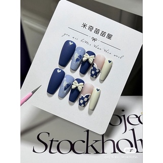 เล็บปลอม งานเจลแท้💅 Handmade  พร้อมตะไบ+กาว+ไม้ส้มดันหนัง