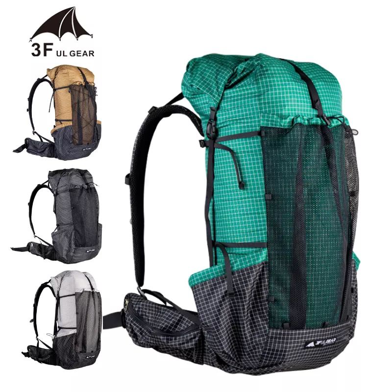 กระเป๋าเดินป่า 3F UL GEAR​ Qi Dian Pro Ultralight Backpacking Rucksacks 46 + 10L UHMWPE​  สินค้าอยู่ในไทยพร้อมส่ง
