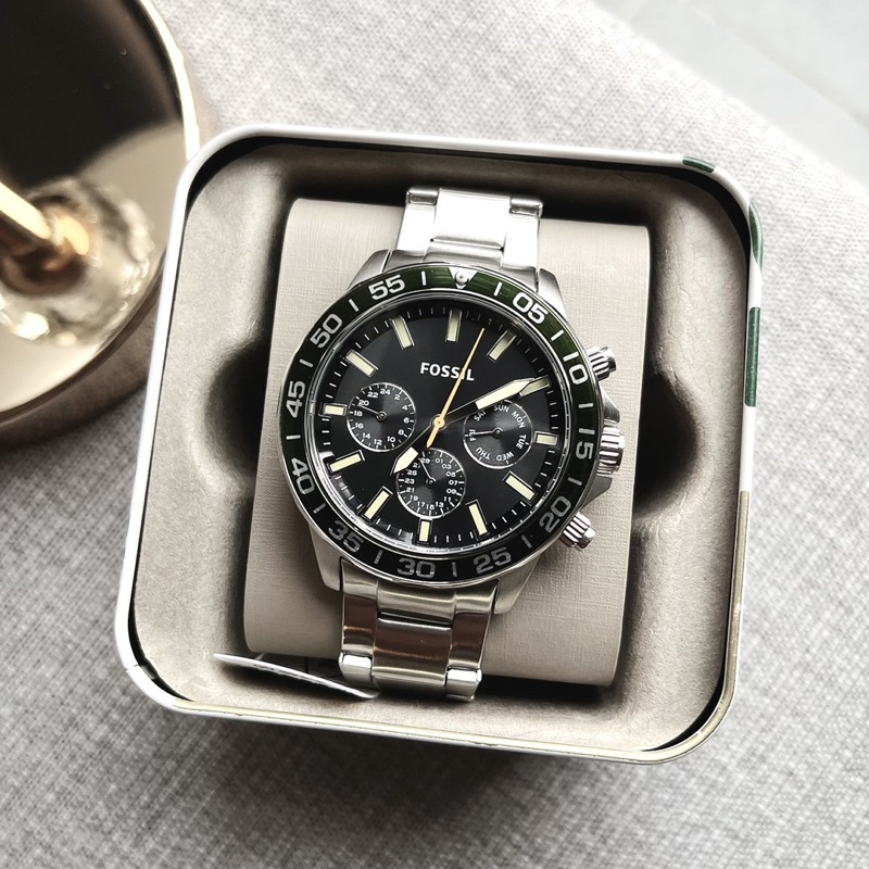 ✨ผ่อน0%แท้100%✨BQ2625 นาฬิกาข้อมือ Fossil BQ2625 Bannon Multifunction Stainless Steel Watch