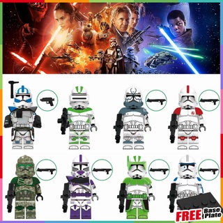 ใหม่ Star Wars Minifigures Echo 442nd Clone Trooper 41st Ranger Platoon Tup ของเล่นของขวัญตัวเลขขนาดเล็ก X0344