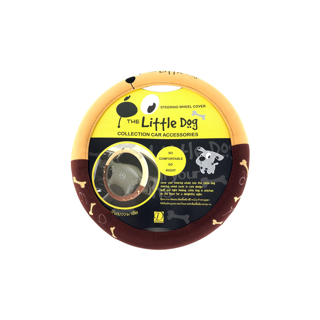 The Little Dog หุ้มพวงมาลัย ไซส์ M มาตราฐาน 38 ซ.ม. พวงมาลัยรถยนต์ ลายการ์ตูน ผ้า Poly Velour - Steering Wheel Cover