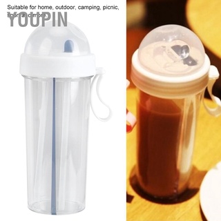 Youpin 600ml Innovative Dual Use Water Bottle Straw Cup for Home Outdoor Camping Sport