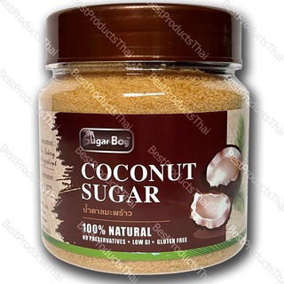 น้ำตาลมะพร้าว 100% COCONUT SUGAR ขนาดน้ำหนักสุทธิ 300 กรัม บรรจุขวดพลาสติก สะอาด ปลอดภัย ได้รสชาติของน้ำตาลมะพร้าว