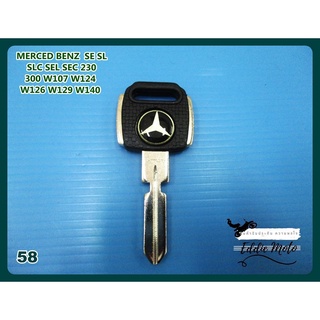 MERCEDES BENZ SE SL SLC SEL SEC 230 300 W107 W124 W126 W129 W140 BLANK KEY "SILVER" EMBLEM  //กุญแจรถเบนซ์ โลโก้สีเงิน