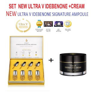 เซต​ ULTRA V IDEBENONE SIGNATURE AMPOULE 1 กล่อง+ULTRA V IDEBENONE CREAM