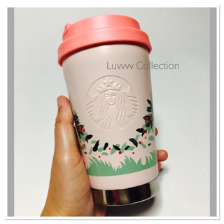 Starbucks Thailands Stainless Steel MUAN JAI Pink Elma To Go Tumbler / Mug 12oz.