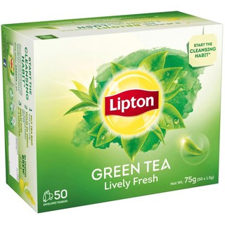 Lipton Lively Fresh Green Tea ลิปตัน ชาเขียว 1.5กรัมx 50ซอง