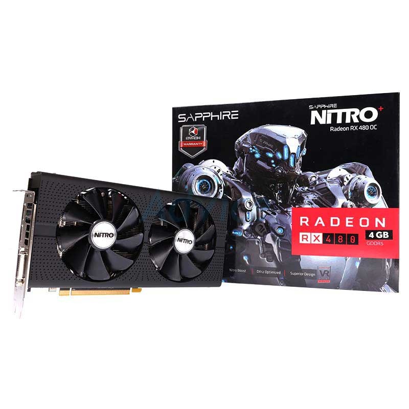 Sapphire(การ์ดจอ) Nitro+ RX480 4GB OC ตัวแรง สภาพดี ใช้งานปกติ