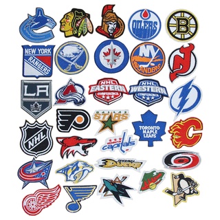 สติกเกอร์โลโก้ทีม Nhl Ice Hockey League พร้อมกาวในตัว สําหรับตกแต่งเสื้อผ้า เคสโทรศัพท์ diy