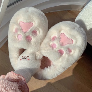 ส่งจากไทย🐈💕 รองเท้า อุ้งเท้าแมว Slipper สลิปเปอร์ขนนุ่ม รองเท้าใส่ในห้อง รองเท้าขนนุ่ม รองเท้ากันหนาว รองเท้าน่ารัก