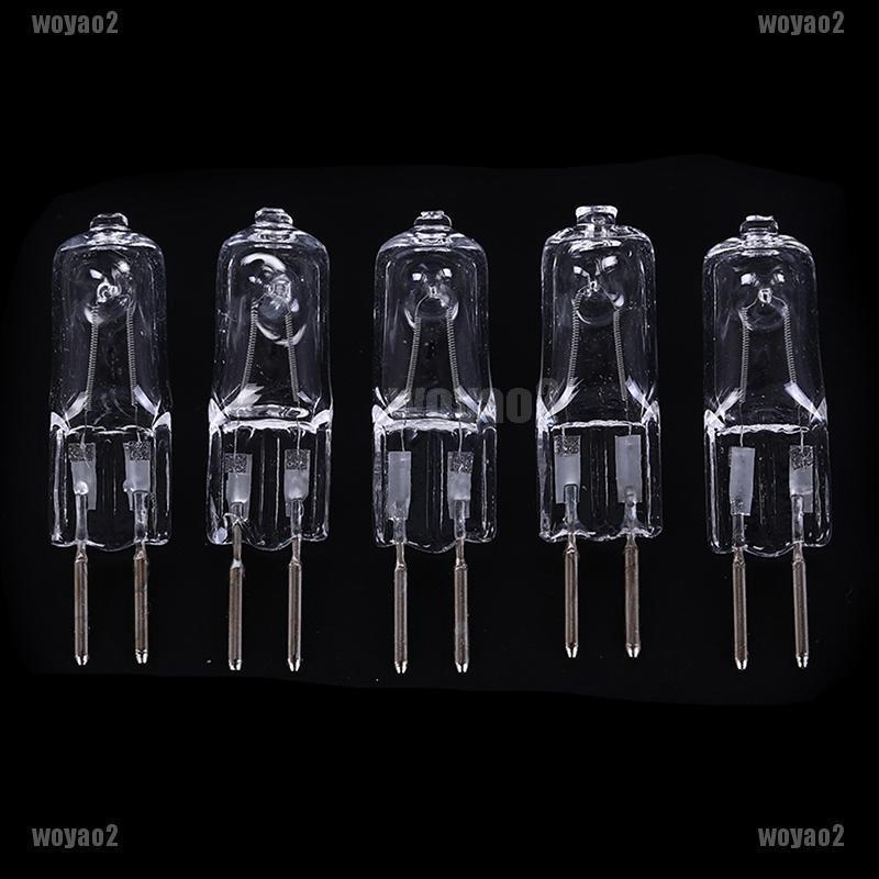 (woyo) หลอดไฟฮาโลเจนสีเหลือง 220 v g 5 . 3 35 w 5 ชิ้น