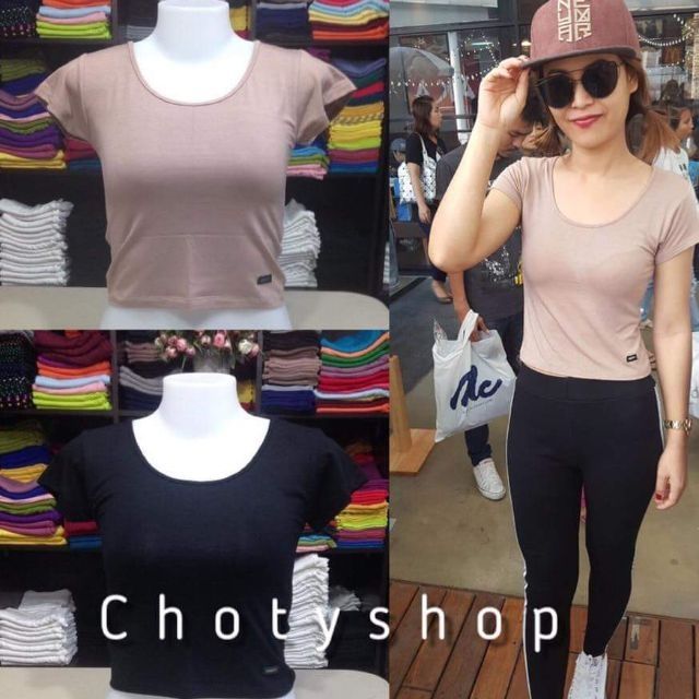 เสื้อยืดครึ่งตัว choty ไม่หด ไม่ย้วย ทรงสวย แขนไม่บาน เสื้อไม่สั้นเต่อ
