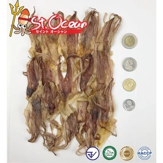 หนวดปลาหมึก หนวดปลาหมึกแห้ง (เค็มกลาง) คุณภาพส่งออก มาตรฐาน อ.ย. Halal GMP HACCP