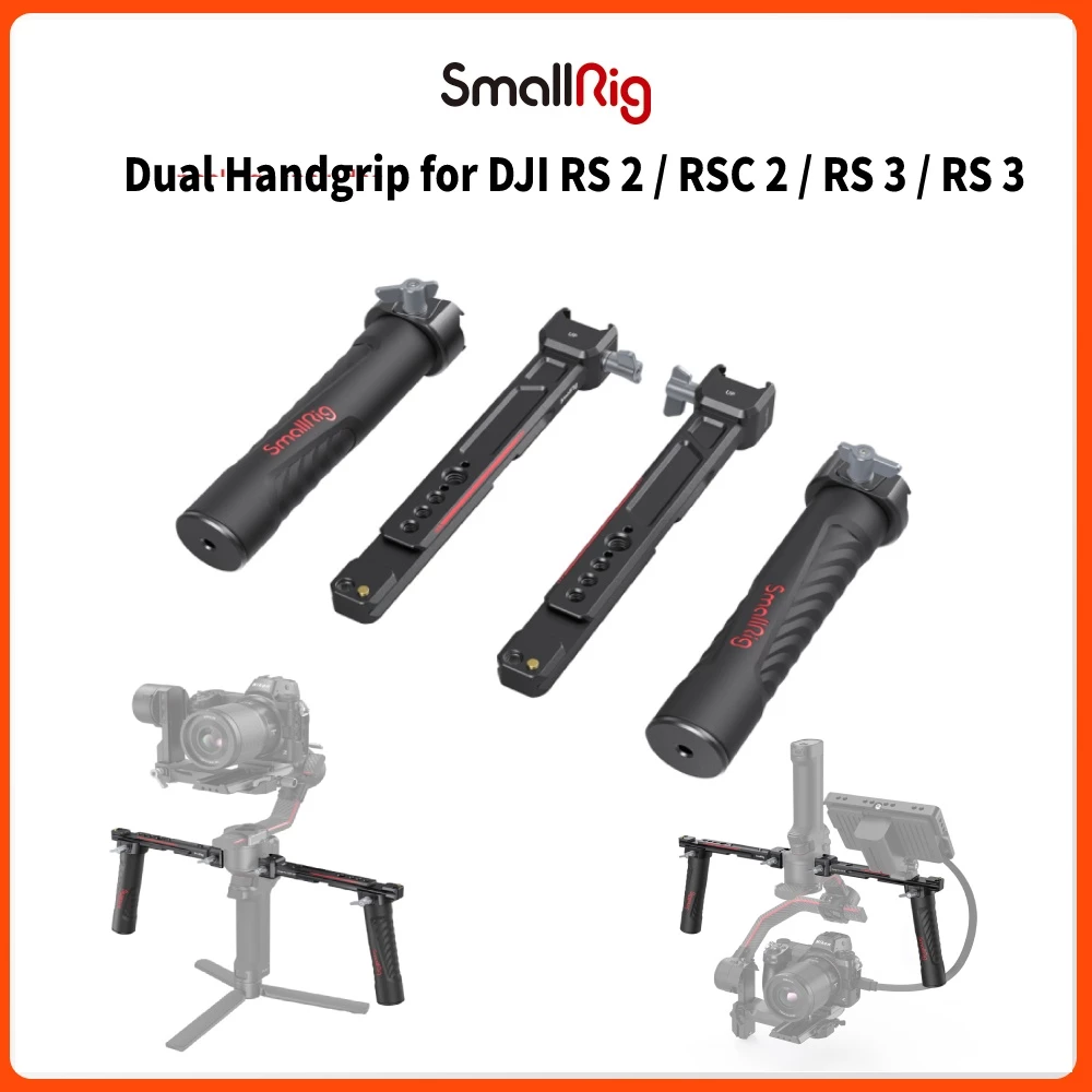 SmallRig Dual Handle Handgrip for DJI RS 4, RS 4 Pro, RS 3 , RS 3 Pro, RS 2 , RSC 2 Gimbal --3027
