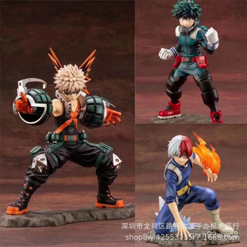 Artfx J Statue My Hero Academia Izuku Midoriya Bakugou Katsuki Shoto Todoroki Action Figure Collectible Model Toys Dolls Shopee Thailand