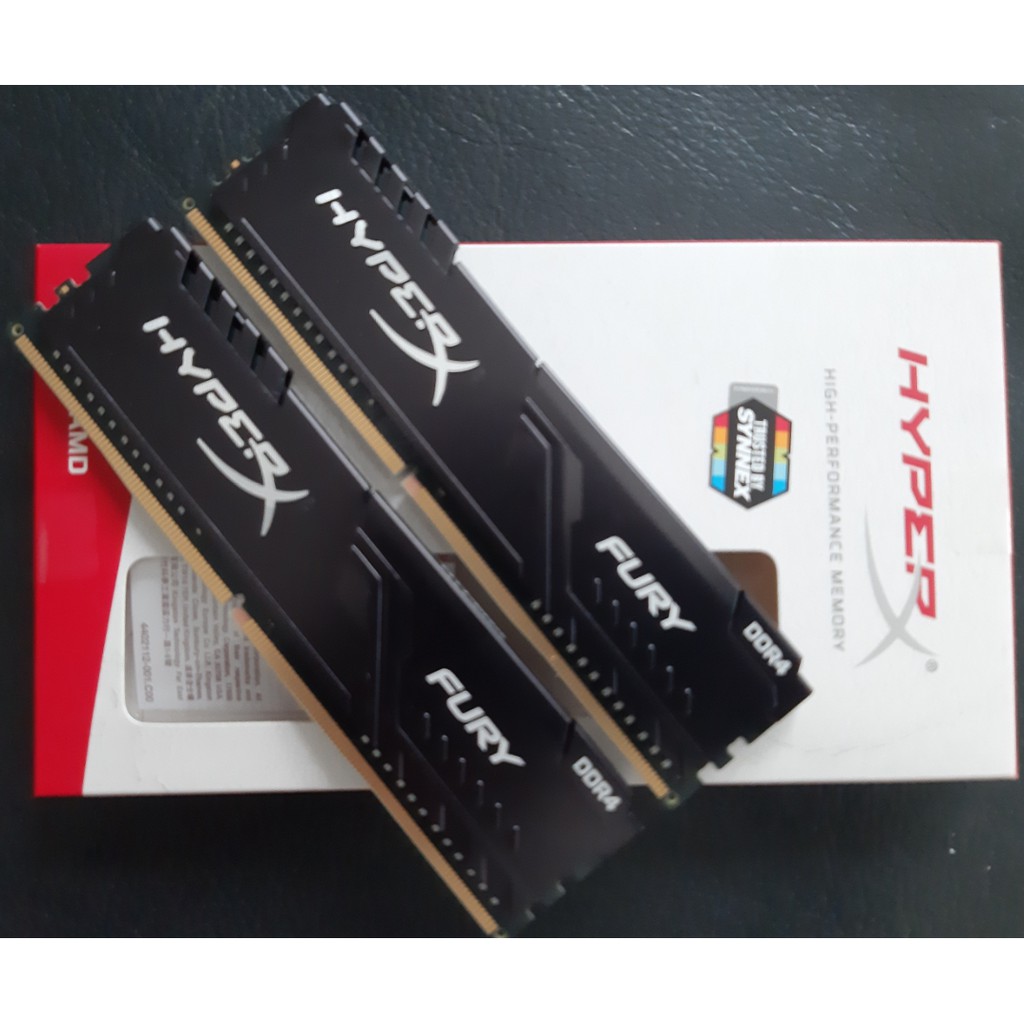 RAM PC KINGSTON HyperX FURY BLACK 16GB (8GBx2) DDR4 BUS 2666 (HX426C16FB3K2/16)