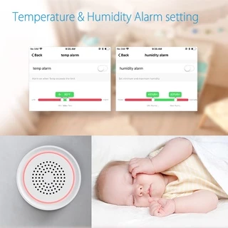 Tuya Wifi Smart Siren Alarm with Temp & Humidity Sensor 3 in 1 รุ่น AB03 ลำโพงไซเรนพร้อมเซนเซอร์