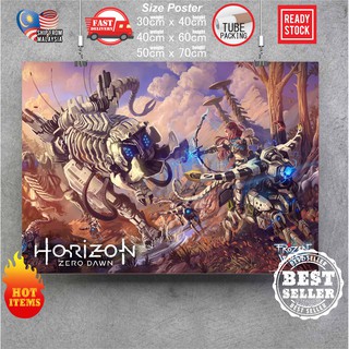 Horizon Zero Dawn โปสเตอร์ติดผนัง PS4 PS5 โปสเตอร์เกมมิ่ง โปสเตอร์ติดผนัง โปสเตอร์ตกแต่งผนัง สติกเกอร์ศิลปะ