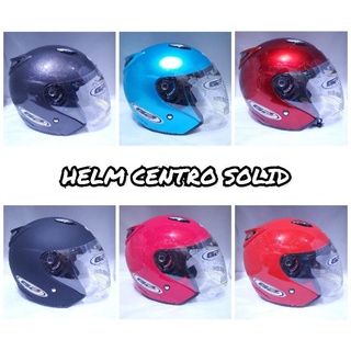 หมวกกันน็อค Centro G2 SOLID Color DOUBLE VISOR HALF FACE Glass