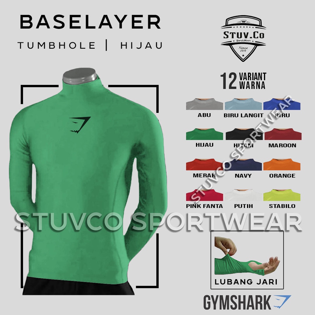 BASELAYER Finger Cuff LONGSLEEVE THUMBHOLE แขนยาวว่ายน้ํา FUTSAL GYM FITNESS DIVING ผู้ชายผู้หญิง - รูปที่ 3
