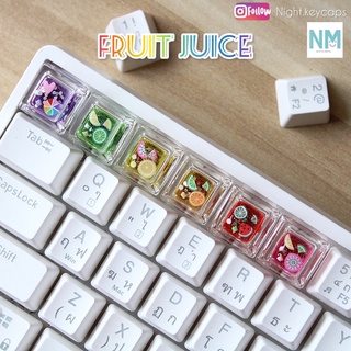 คีย์แคป Fruit juice ResinสำหรับESC,แถว F Mechanical keyboard