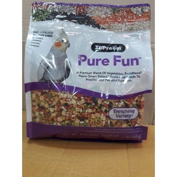 Zupreem Pure Fun สูตรผลไม้+เมล็ดธัญพืช ขนาด(907g.)