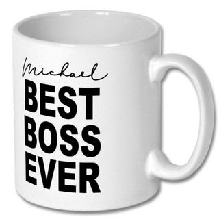 แก้วกาแฟร้อน พิมพ์ลาย Best Boss Ever Mug Worlds Best Boss M สําหรับบ้าน ออฟฟิศ