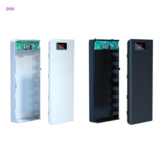 Dou A8 Lcd Display Diy 8X18650 เคสแบตเตอรี่สํารองแบบพกพาไม่มีแบตเตอรี่