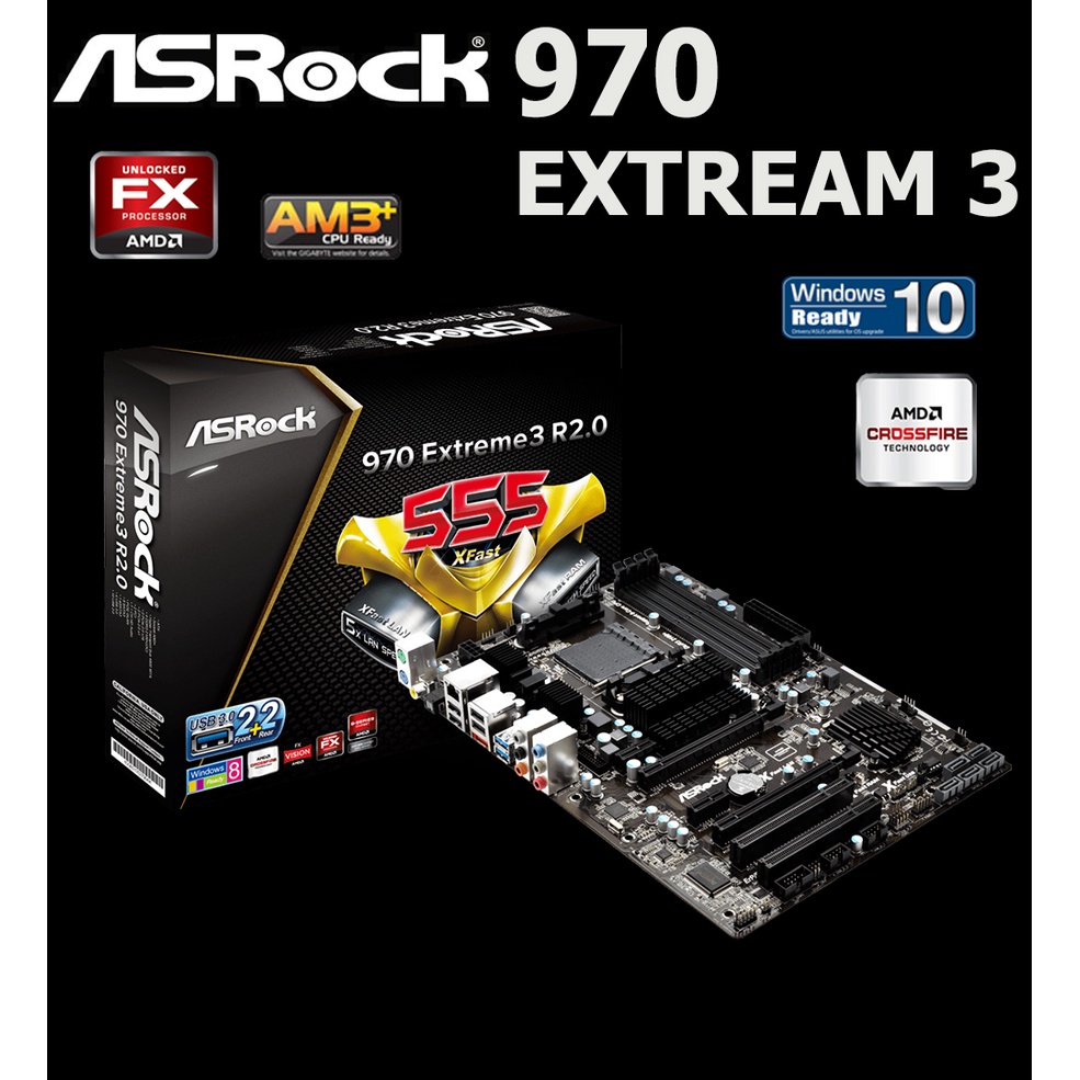 Mainboard AMD ASROCK 970 EXTREAM3 (Socket AM3+) มือสอง พร้อมส่ง แพ็คดีมาก!!!
