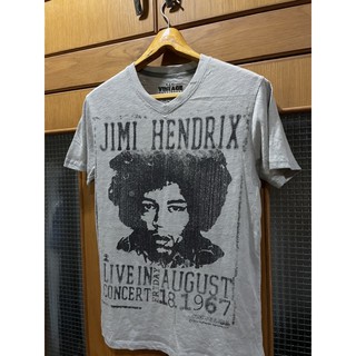 เสื้อยืดผ้าฝ้าย เสื้อวงมือสอง JIMI HENDRIX (2013) Size S มือ2