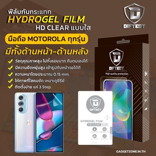 [2แผ่นคุ้มกว่า] ฟิล์ม Motorola ไฮโดรเจลใส Diftect Hydrogel HD Clear รุ่น Edge 30 Pro/Edge 20 Pro/E7i