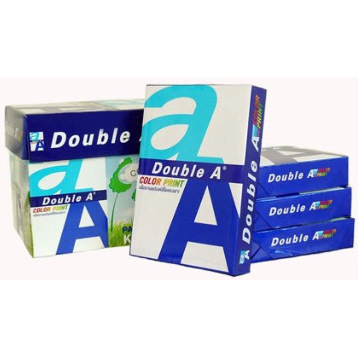 Double A Color Print , Photocopy paper กระดาษถ่ายเอกสาร A4 90แกรม 500แผ่น (ลังละ 5 รีม)