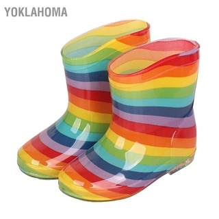 Yoklahoma รองเท้าบูท กันฝน กันน้ํา สําหรับเด็กผู้ชาย และเด็กผู้หญิง