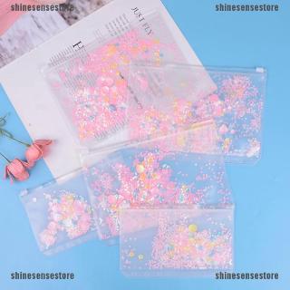 Ss❧กระเป๋าใส่เอกสาร PVC แบบใส มีซิป 6 รู ขนาด A5 A6