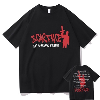 เสื้อยืด พิมพ์ลายภาพยนตร์ Pacino Scarface Tony Montana 90s สไตล์วินเทจ คลาสสิก พังก์ร็อค สําหรับผู้ชาย ผู้หญิง