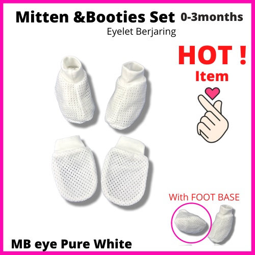 ชุด Mitten & Booties สําหรับเด็กที่เกิดใหม่ เด็ก tangan&kaki