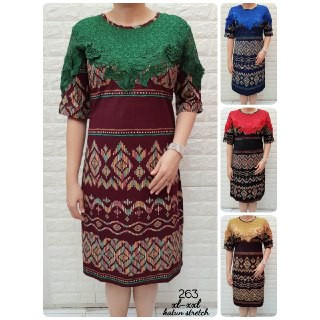 Katun New Lida Dress ผ้าคอตตอนยืดผสมผ้าเนื้อหนา/WSI