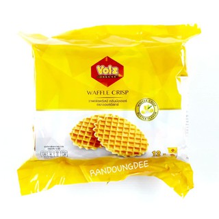 วอยซ์ วาฟเฟิลคริสป์ ขนม กลิ่นบัตเตอร์ ขนาด 25 กรัม แพ็คละ 12 ซอง Waffle Crisp Butter Flavor Voiz Deluxe