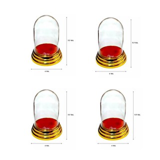 ชุดสุดคุ้ม 4 ใบ ครอบพระอคิลิค ครอบกลมจิ๋ว ขนาดภายนอก 4x5.5 ซม. ขนาดภายใน 2.8 x 3.8 ซม. [ชุด 4 ใบ]