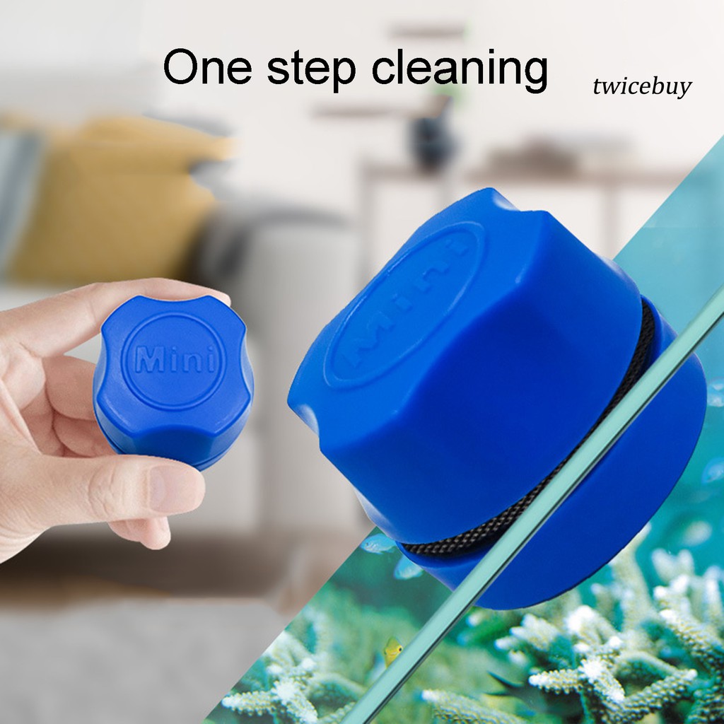 TBY+Mini Magnetic Aquarium Fish Tank Algae Glass Cleaner Scrubber Sponge Clean Brush
