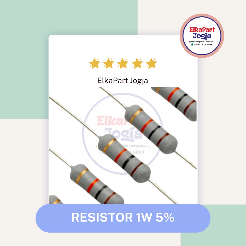 RESISTOR 1W 5% 2.7K Ohm 3.9K Ohm 4.7K Ohm 5.1K Ohm 6.8 Ohm Resistor ฟิล์มโลหะ 2K7 Ohm 5K1 Ohm 6K8 Oh