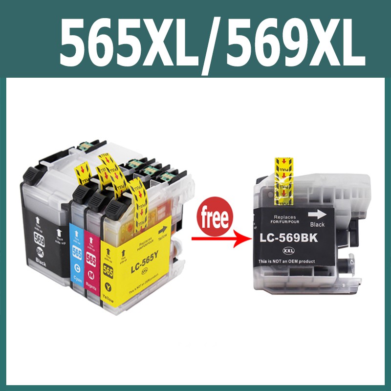 Brother LC 565 LC 569 หมึก LC 565XL LC 569XL สีดำ LC 565 XL LC 569 XL ตลับหมึกสำหรับบราเดอร์ J2510 J