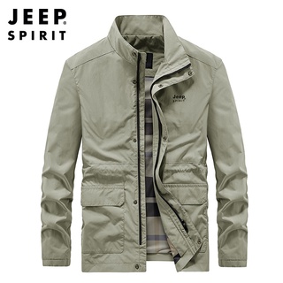 เสื้อแจ็กเก็ต Jeep SPIRIT แบบบาง คอปกตั้ง สําหรับผู้ชาย