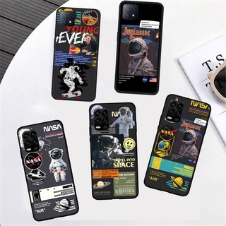 Fl76 เคสโทรศัพท์มือถือแบบนิ่ม ลายนักบินอวกาศ NASA MOON สําหรับ Samsung Galaxy S22 Ultra Plus A03 A33 A53 A73 Core