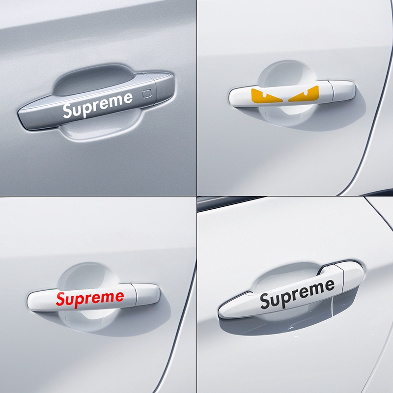 Supreme สติ๊กเกอร์มือจับประตูรถยนต์ Car Door Handle Sticker