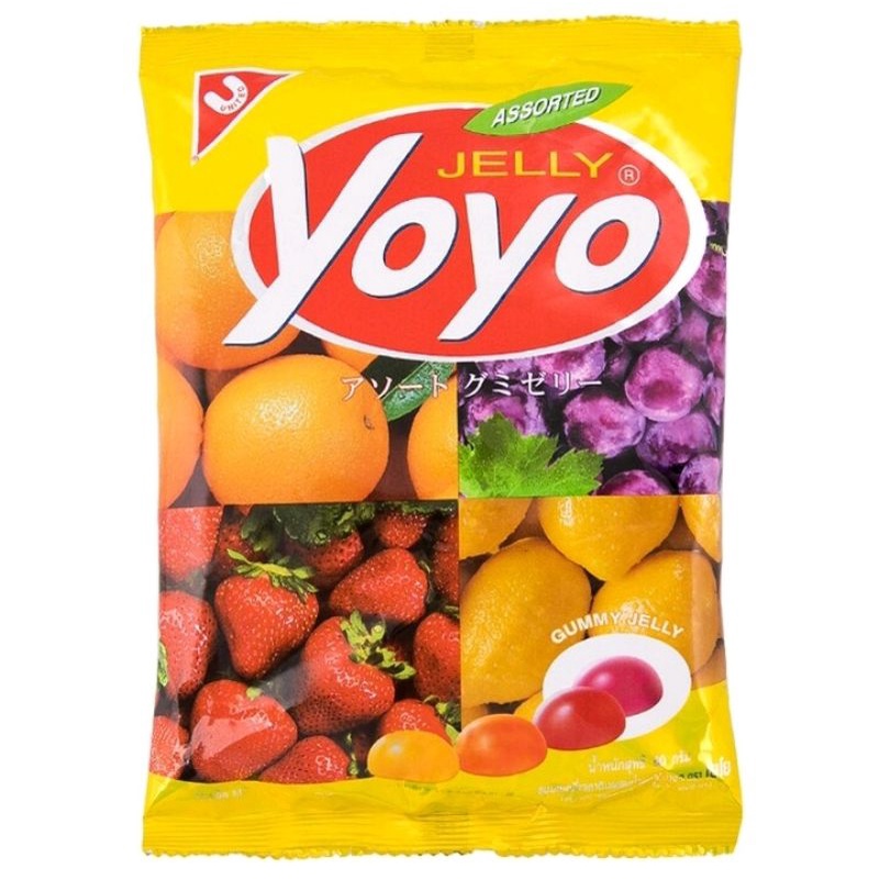 โยโย่ เยลลี่รวมรส (ส้ม องุ่น สตรอเบอร์รี่ เลม่อน) Yoyo Assorted (Orange