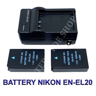 EN-EL20  ENEL20 Battery and Charger For Nikon 1 AW1,Nikon 1 J1,J2,J3,Nikon 1 S1,Nikon COOLPIX A,Blackmagic,P1000