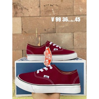 รองเท้าผ้าใบแฟชั่นแวน Vans of The Wall สี Red size (36-45)