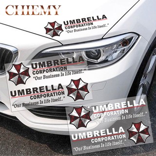 สติกเกอร์ ลาย UMBRELLA Corperation Resident Evil แบบ 2 ชิ้น สำหรับตกแต่งรถยนต์