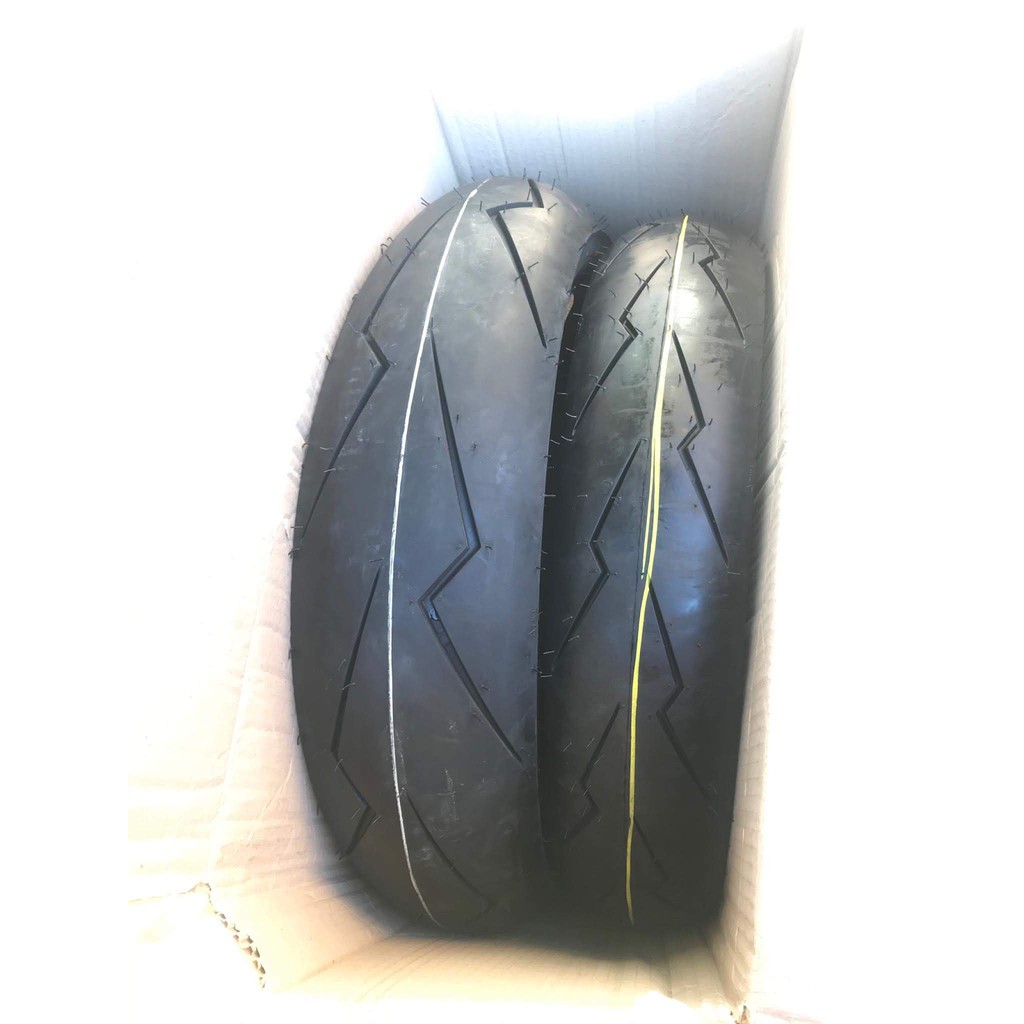 คู่ 2 เส้น ขนาด หน้า110/70-17 หลัง 140/70-17 ยาง Fujiyama ลาย Flash คู่หน้าหลัง R15 Mslaz CBR Ninja300